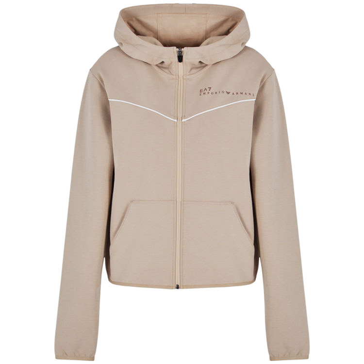 Hanorac EA7 EMPORIO ARMANI NATURAL VENTUS7 W HOODIE FZ XS Bej Femei photo 2