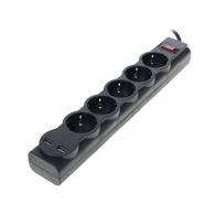 Filtru de retea  Defender DFS755 5m, 2xUSB, 2.1A thumbnav 3