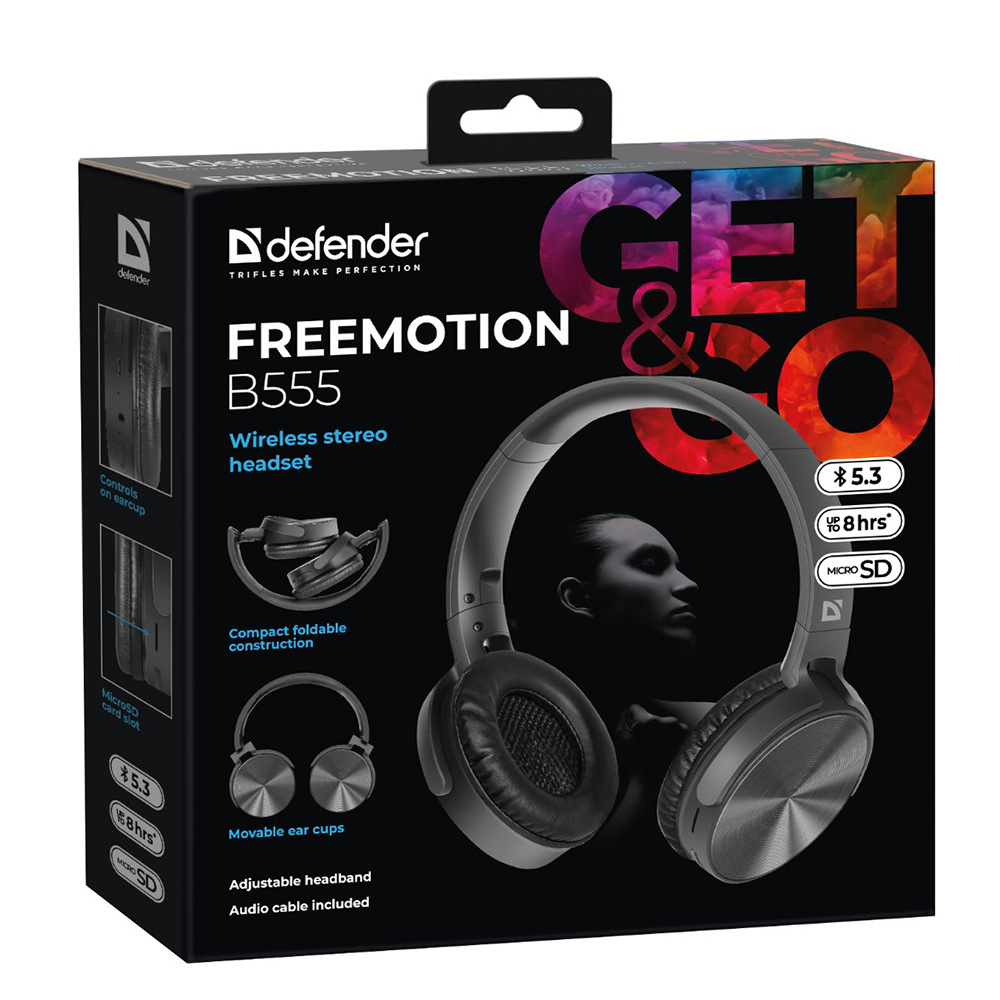 Căști Defender Free Motion B555 Black Fara fir / Home and Office / Black photo 7