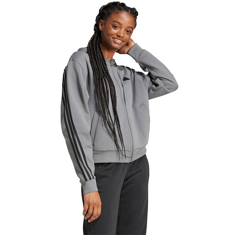 Hanorac Adidas W FI 3S FZ HD XXS Gri Femei photo 6