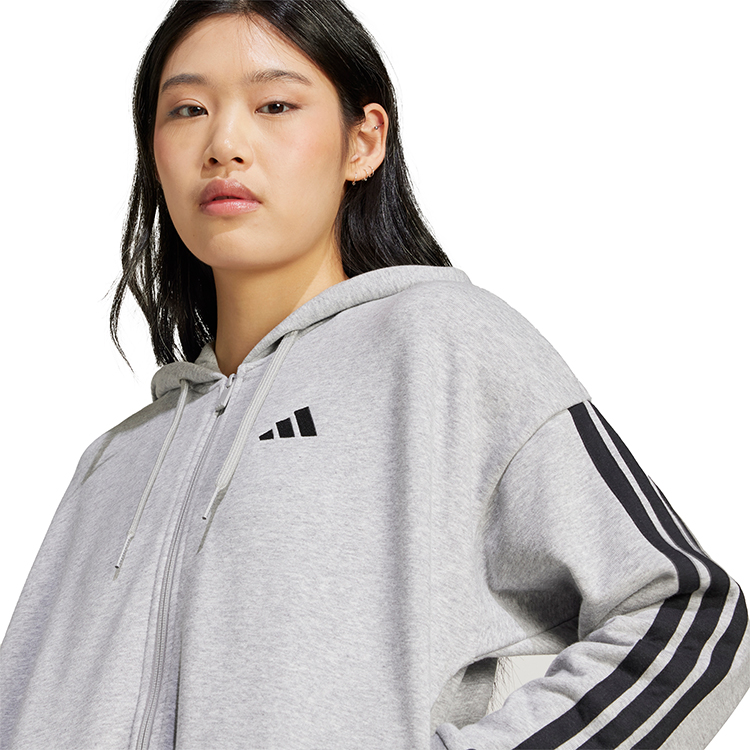 Hanorac Adidas W 3S FT FZ HD XXS Gri Femei photo 6