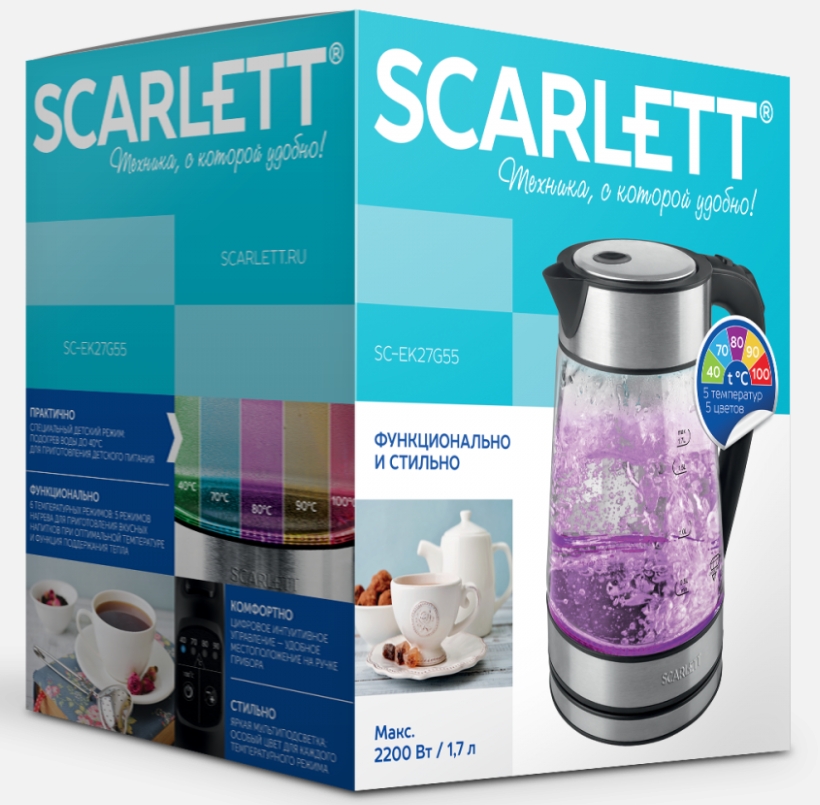 Fierbator de apa electric Scarlett SCEK27G55 photo 10