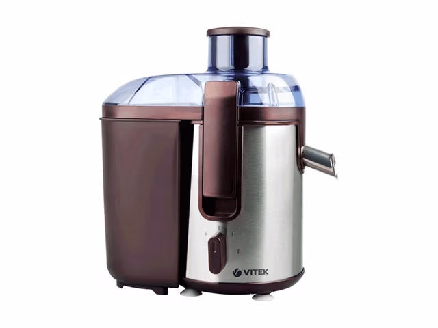 Соковыжималка центробежная Vitek VT3655, 850 Вт, 2 скоростей, Коричневый с серым