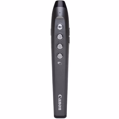 Presenter Wireless Canon PR1000R, Red laser pointer, Intuitive slideshow controls, Up to 15-meter range, Volume control, Black shaped body, Portable pen-size, Compatible with Mac OS X and Windows 