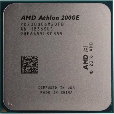 AMD Athlon 200GE, Socket AM4, 3.2GHz (2C/4T), 1MB L2 + 4MB L3 Cache, Integrated Radeon Vega 3 Graphics, 14nm 35W, tray