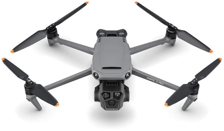 (957092) DJI Mavic 3 Pro FMC+Controller 5.5" - Portable Drone,DJI RC 5.5",48MP 4K/60fps 70mm eq.,20MP 5.1K/50fps 24mm eq.,12MP 4K/60fps 166mm eq. cams,f/2.8–f/11,max.6000m height/28km flight dist./75.6kmph speed,flight 43min,Bat5000mAh,958g (3 batteries,6 photo 1