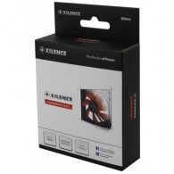 120mm Case Fan - XILENCE XPF120.R Fan, 120x120x25mm, 1300rpm, <21dBa, 44.7CFM, hydro bearing, Big 4Pin and 3Pin Molex, Black/Red thumbnav 2