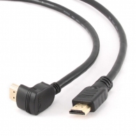 Cable HDMI  CC-HDMI490-6, 1.8 m, HDMI v.1.4 90 degrees, male-male, Black cable with gold-plated connectors, Bulk packing thumbnav 2