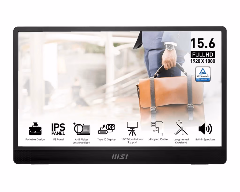 15.6” Портативный Монитор MSI PRO MP161 E2U / 4ms / Black 