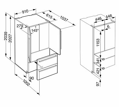 Frigider French Door Liebherr CBNes6256 / 471 l / 203 cm / G  photo 5