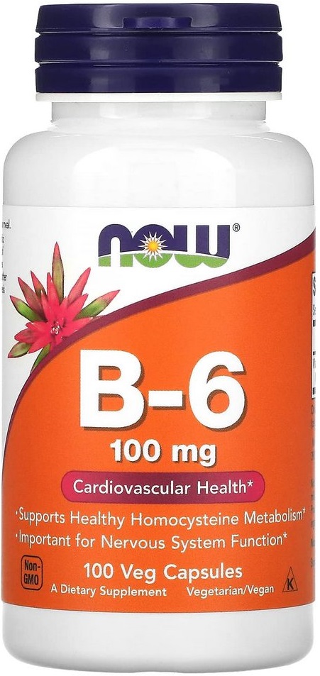Витамины Now Foods B-6 100mg  100 VCAPS photo 2