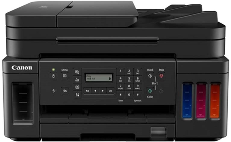 MFD CISS Canon Pixma G7040, A4 Color Printer/Duplex/Scanner/Copier/Network/Wi-Fi/Fax, APD 35, Print 4800x1200dpi_2pl, Scan 1200x2400dpi, ESAT 13/6.8 ipm, LCD display 6.2cm, Tray 350 sheet, 4 ink tanks:(3*GI-40PGBK/,GI-40C/M/Y)18k b/w; 7,7k c.;