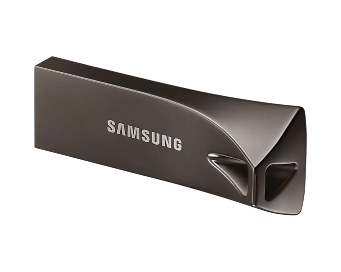 32GB USB3.1 Samsung Bar Plus, Space Gray, Durable zinc alloy, Metal casing is shock / water / X-Ray resistant (Read 200 MByte/s, Write 50 MByte/s) photo 2
