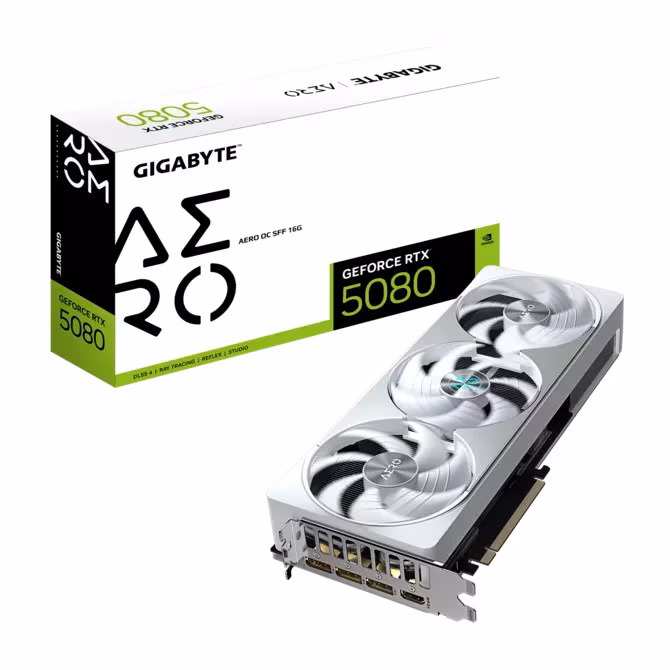 Видеокарта Gigabyte GeForce RTX 5080 AERO OC 16G / 16GB / GDDR7 / 256bit