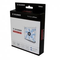 120mm Case Fan - XILENCE XPF120.TBL Fan, Blue LED, 120x120x25mm, 1400rpm, <21dBa, 68CFM, hydro bearing, Big 4Pin and 3Pin Molex, Black/Red thumbnav 4
