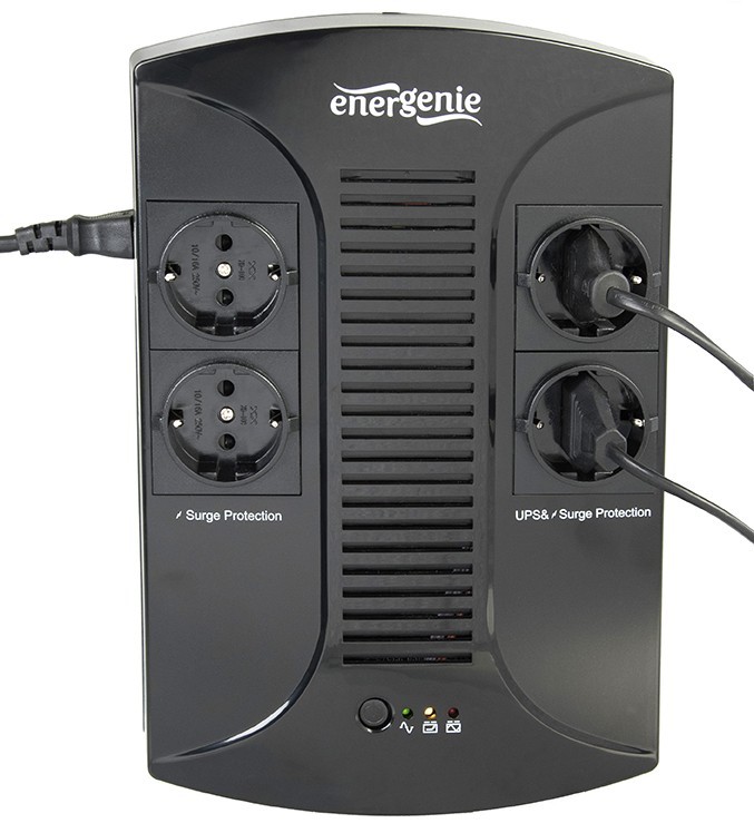 Gembird EnerGenie EG-UPS-002, 850VA / 510W, UPS with AVR, 4x Schuko outlets, LED status indication, USB port photo 3