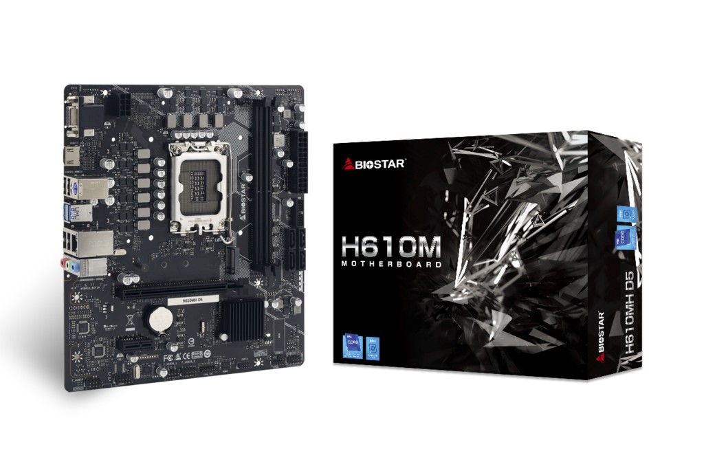 Материнская плата BIOSTAR H610MH D5 / Socket 1700 / Intel H610 / DDR5 / mATX photo 1