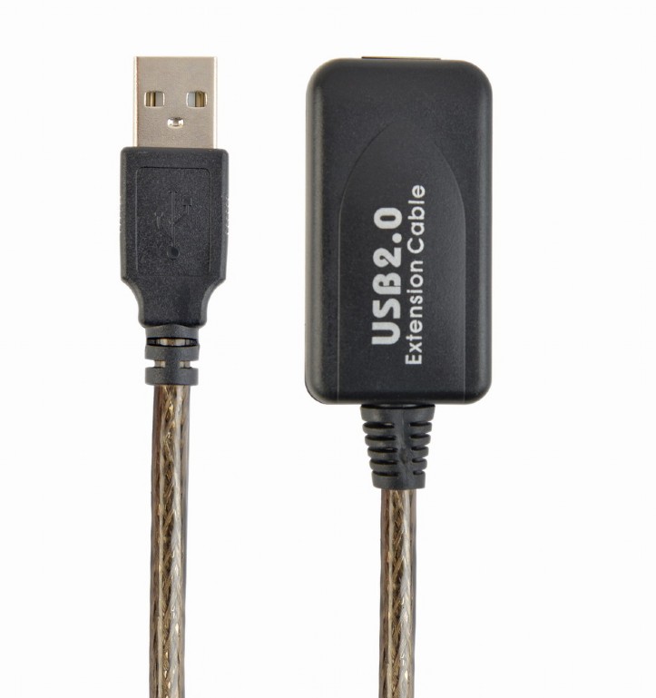 Активный удлинитель USB 2.0 Gembird UAE-01-5M, 5 м, черный photo 1