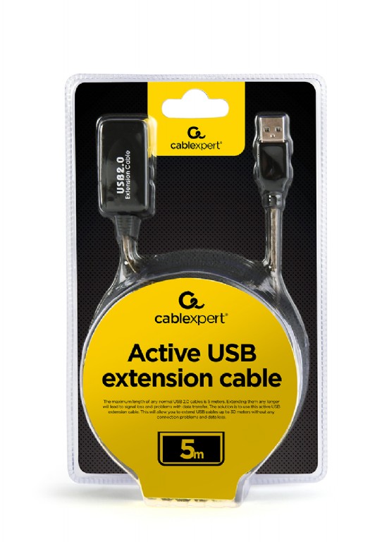 Активный удлинитель USB 2.0 Gembird UAE-01-5M, 5 м, черный photo 4