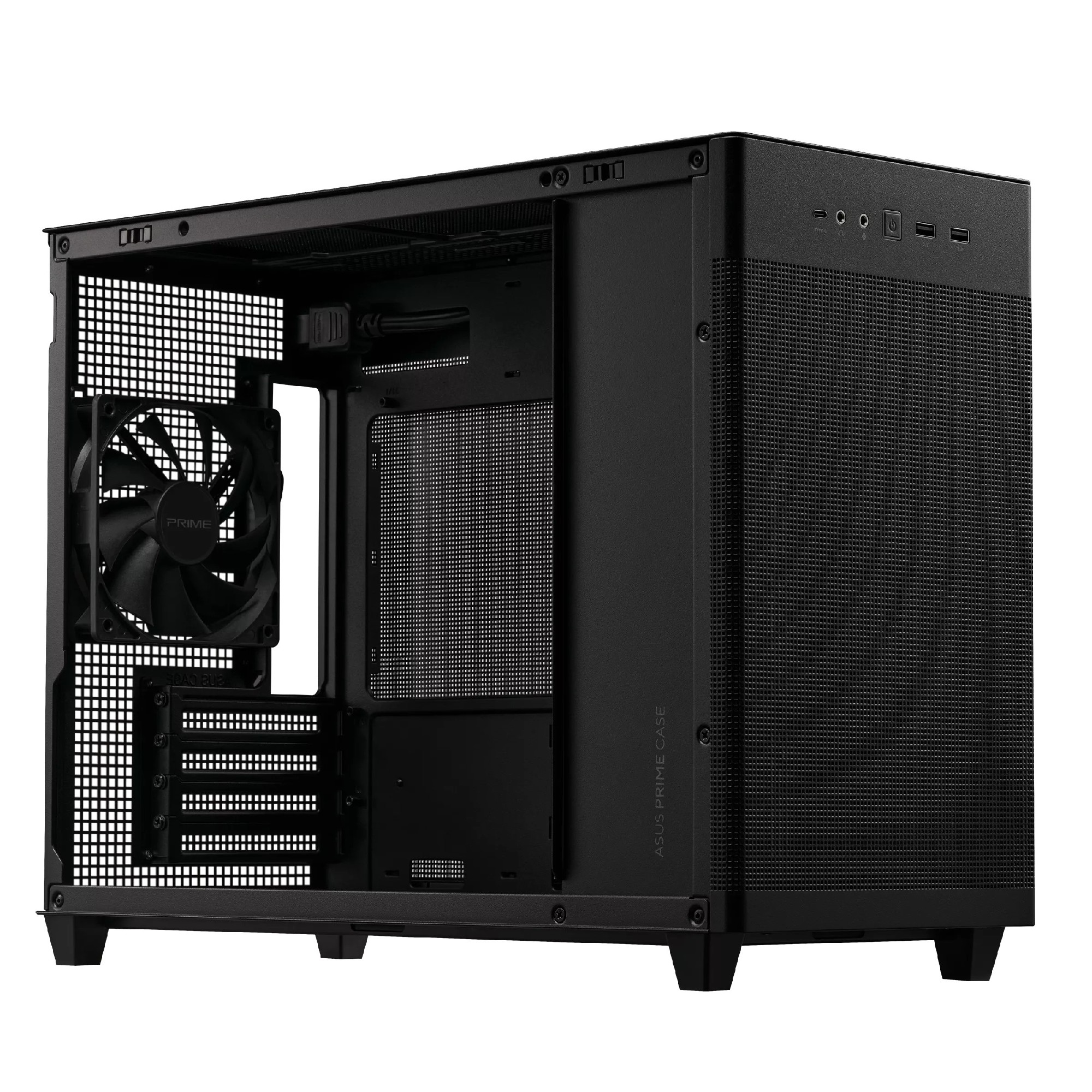Carcasa ASUS  PRIME AP201 MESH / w/oPSU / 1x120mm / mATX / Black photo 6