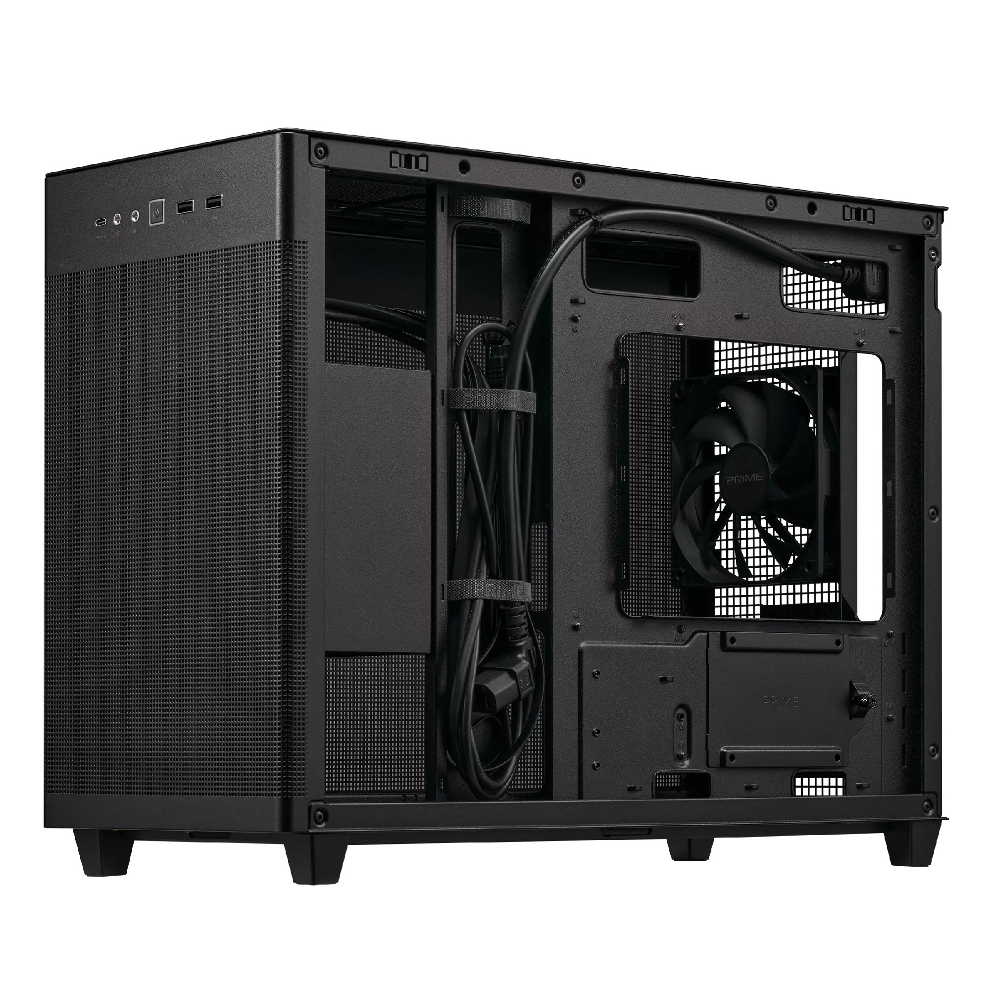 Carcasa ASUS  PRIME AP201 MESH / w/oPSU / 1x120mm / mATX / Black photo 8