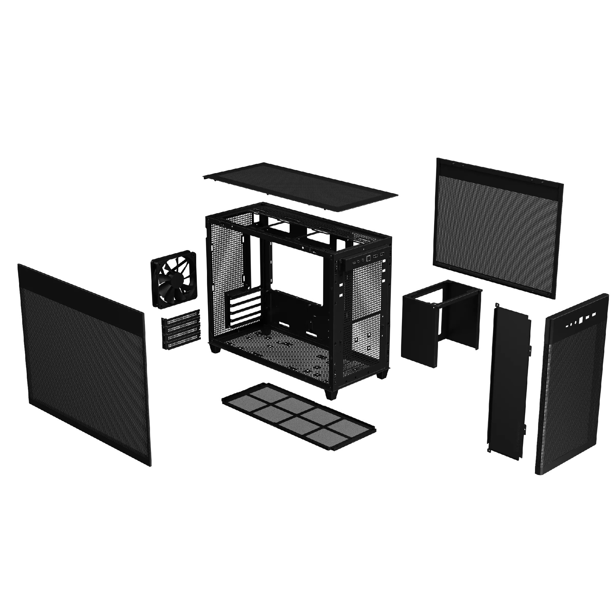 Carcasa ASUS  PRIME AP201 MESH / w/oPSU / 1x120mm / mATX / Black photo 9