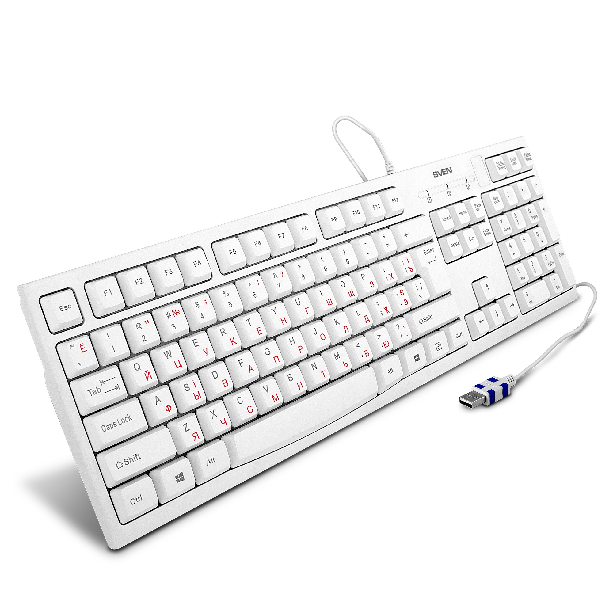 Клавиатура SVEN KB-S300 / USB / White photo 2