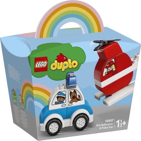 Constructor Lego Duplo Fire Helicopter & Police Car 10957 de la 1.5+ ani photo 1 Constructor Lego Duplo Fire Helicopter & Police Car 10957 de la 1.5+ ani photo 1