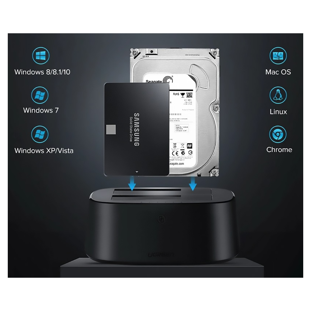 Адаптер USB-A - SATA III UGREEN 50857 photo 7
