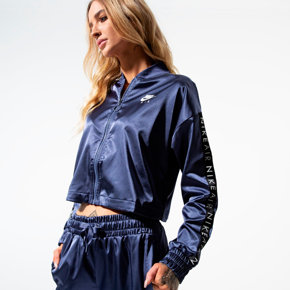 Nike W NSW AIR TRK JKT SATIN L Albastru Femei photo 3
