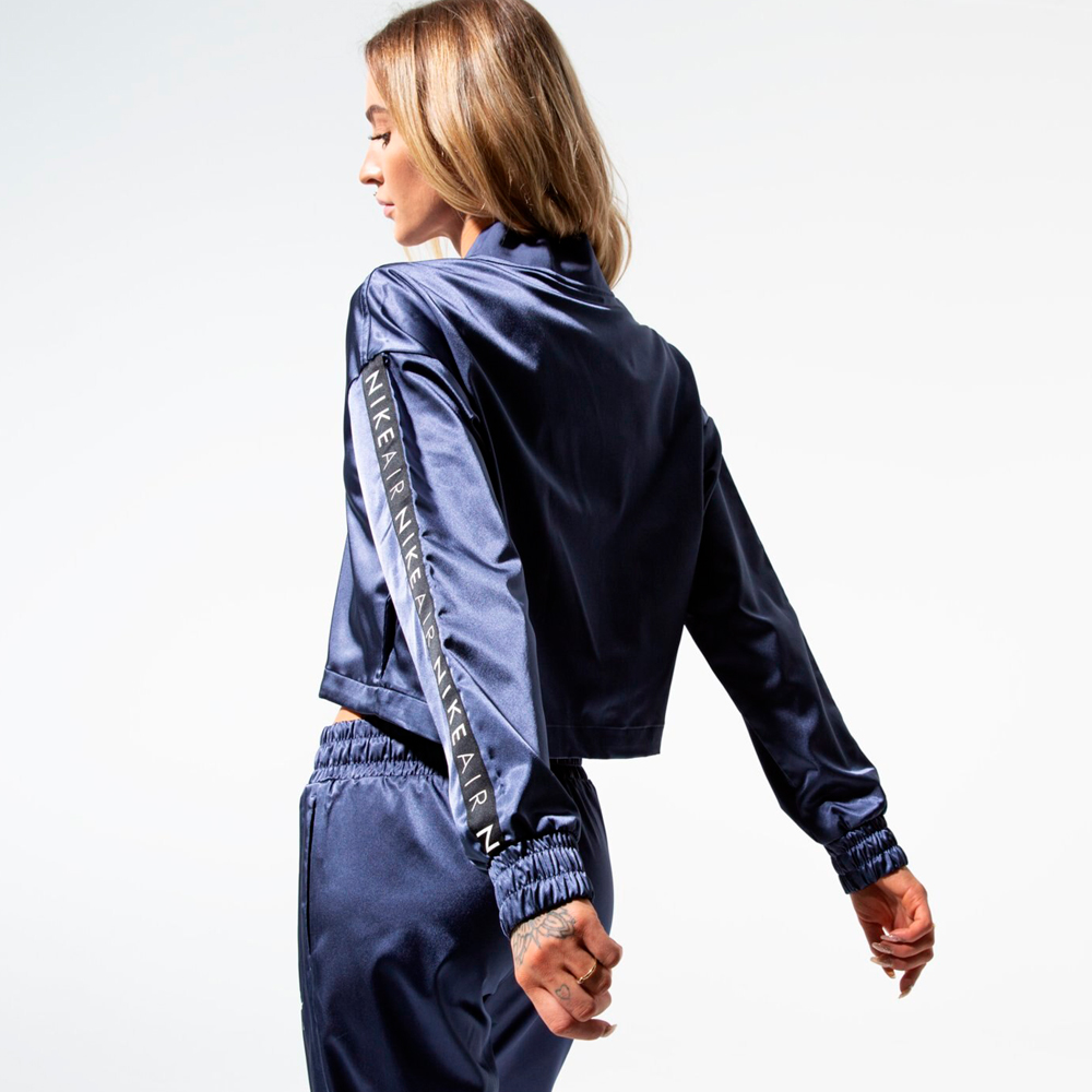 Nike W NSW AIR TRK JKT SATIN L Albastru Femei photo 5