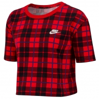  Nike W NSW TEE FUTURA PLAID CROP thumbnav