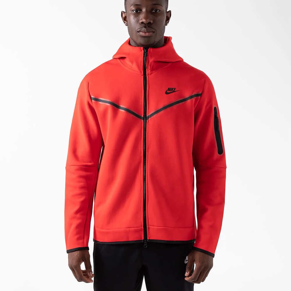 Мужская Толстовка Nike M NSW TCH FLC HOODIE FZ WR S Красный photo 2