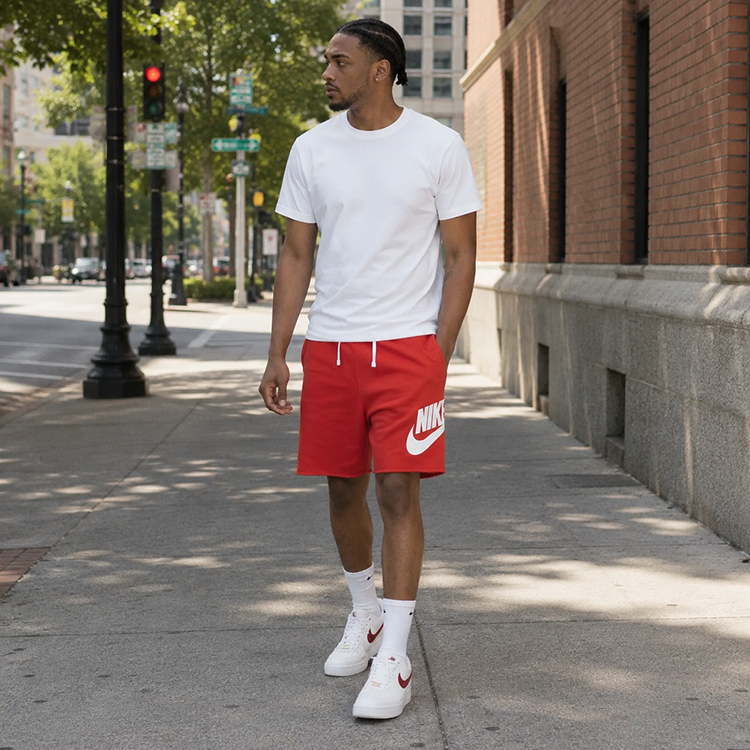 Шорты мужские Nike M NK CLUB ALUMNI HBR FT SHORT S Красный photo 8