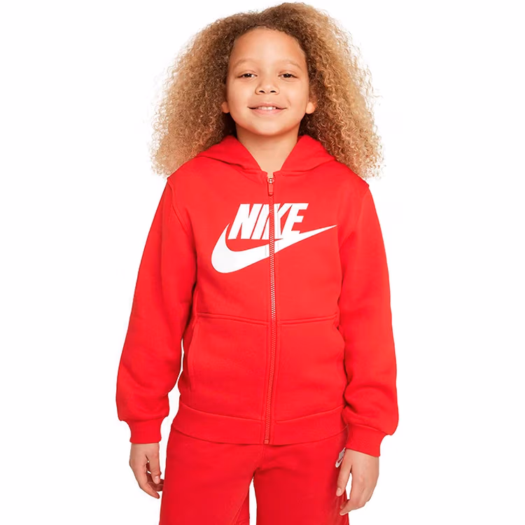 Толстовка Nike K NSW CLUB FLC HD FZ LS HBR 