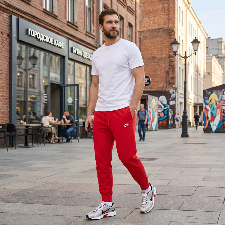 Брюки Nike M NK CLUB FT JOGGER XXL Красный Мужской photo 7