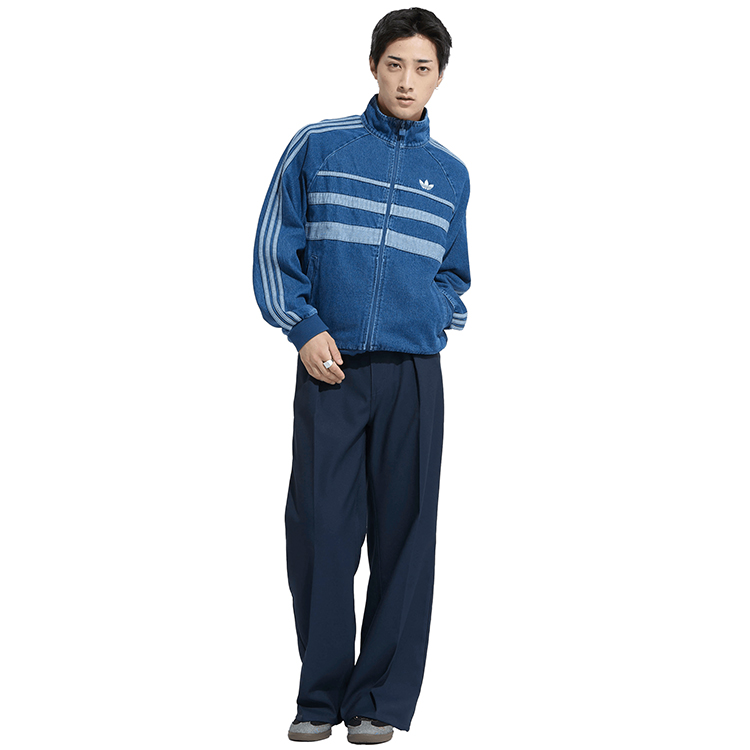 Hanorac pt bărbați Adidas FIRST TT DENIM S Albastru photo 6