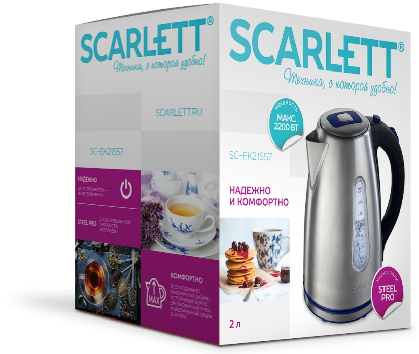 Чайник электрический Scarlett SC EK21S57 photo 2