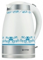 Чайник электрический Vitek VT-1157, 1.7 л, 2200 Вт, Белый