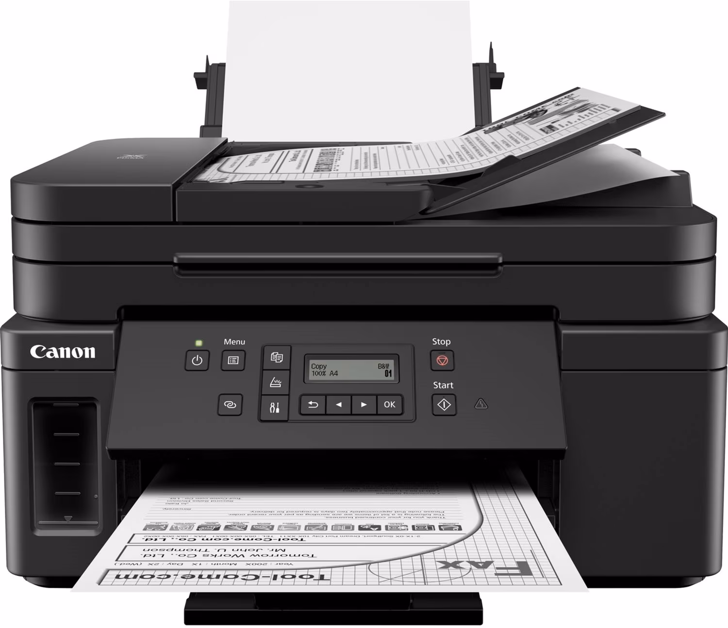MFD CISS Canon Pixma GM4040, A4 Color(optional!) Printer/Duplex/Scanner/Copier/Network/Wi-Fi/Fax, APD 35, Print 600x1200dpi_2pl, Scan 1200x2400dpi, ESAT 13/6.8 ipm, LCD display 6.2cm, Tray 350 sheet, 1 ink tank: GI-40(6K pg), 3xGI-40/CL441 NOT INC!