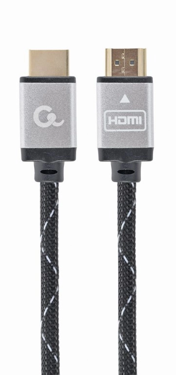 Cable HDMI  CCB-HDMIL-2M, 2m, male-male, Select Plus Series, High speed HDMI cable with Ethernet, Supports 4K UHD resolutions at 60 Hz, Durable nylon braiding and premium style connectors