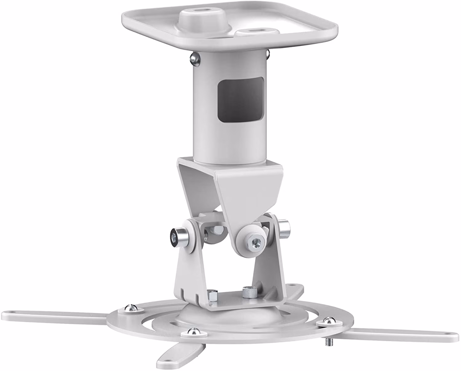 PureMounts PM-SPIDER-PLUS-W Suspension Bracket for Projector, Ceiling to Projector 225mm, tilt: +/- 180°, swivel:180°, rotade: 360°, max 15kg, White 
