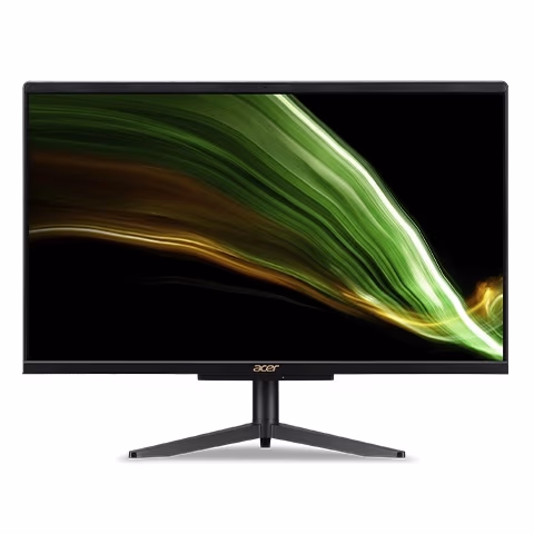 All-in-One PC - 23.8" ACER Aspire C24-1600 FHD IPS, Intel® Pentium Silver N6005, 1x8GB DDR4 RAM (1 slot free), 256G M.2 PCIe SSD, Intel® UHD Graphics, NO ODD, CR, HD cam, WiFi6 AX201+BT 5.0, LAN, 65W PSU, USB KB/MS, Adjustable Stand, Slim Design 7mm, Ultr 