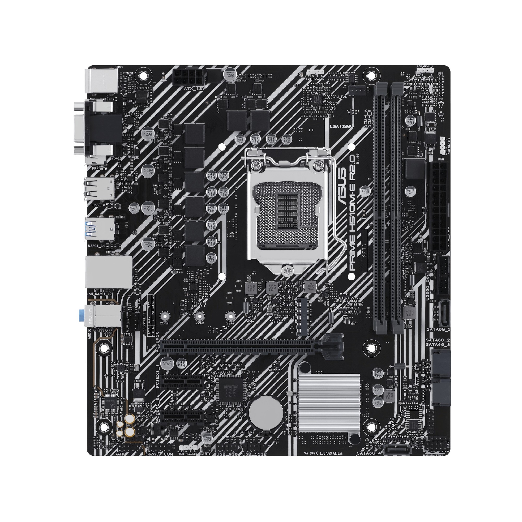 Placa de baza ASUS PRIME H510M-E R2.0 / 1200 / H470 / DDR4 / mATX photo 2