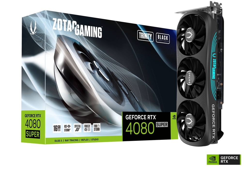 Видеокарта ZOTAC GeForce RTX 4080 SUPER Trinity Black Edition / 16GB / GDDR6X / 256bit photo 1