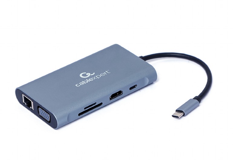 Многопортовый Адаптер Gembird A-CM-COMBO7-01/ USB-C/ 3xUSB-A/ 1xUSB-C (PD 100W)/ HDMI/ VGA/ miniJack 3.5mm/ SD/ microSD photo 4