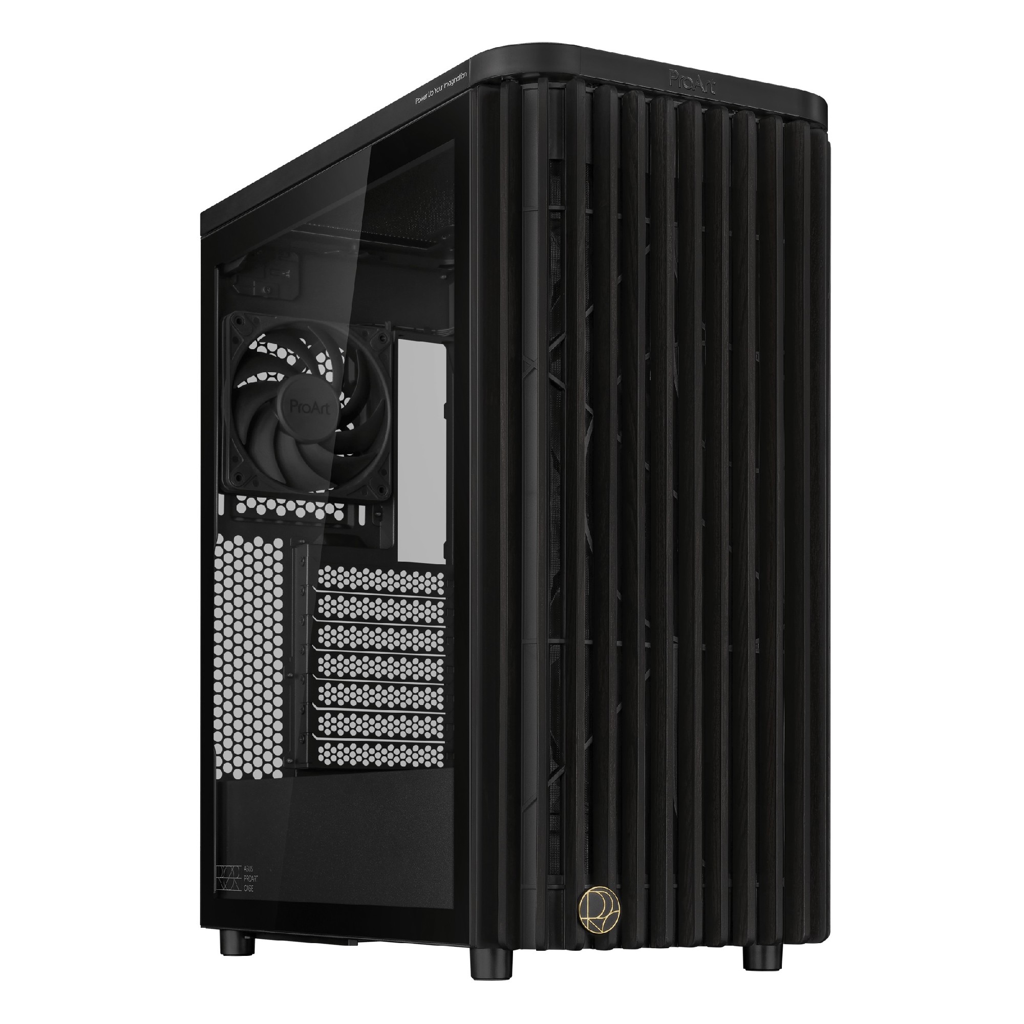 Carcasa ASUS ProArt PA401 Wood Edition/ no PSU / 2x160mm, 1x120mm fan/ ATX/ Black photo 1