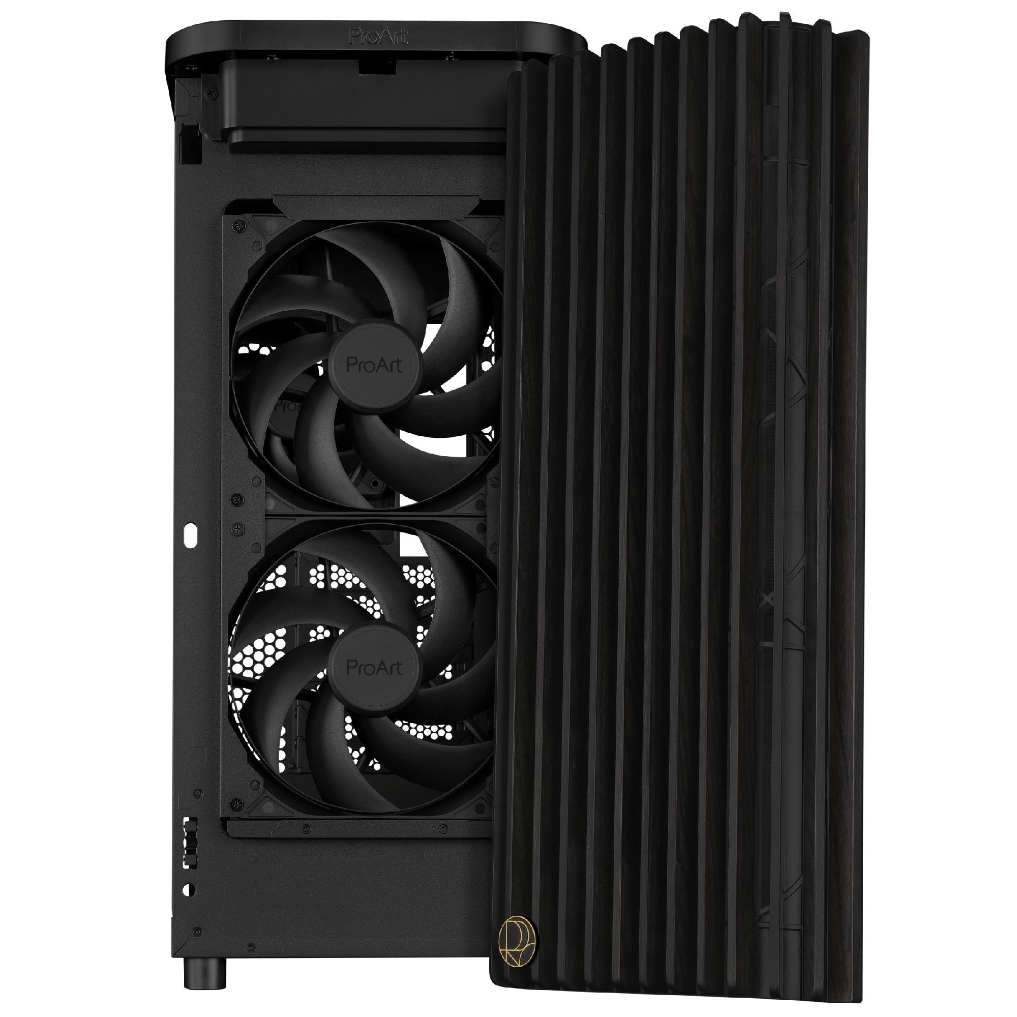 Carcasa ASUS ProArt PA401 Wood Edition/ no PSU / 2x160mm, 1x120mm fan/ ATX/ Black photo 6