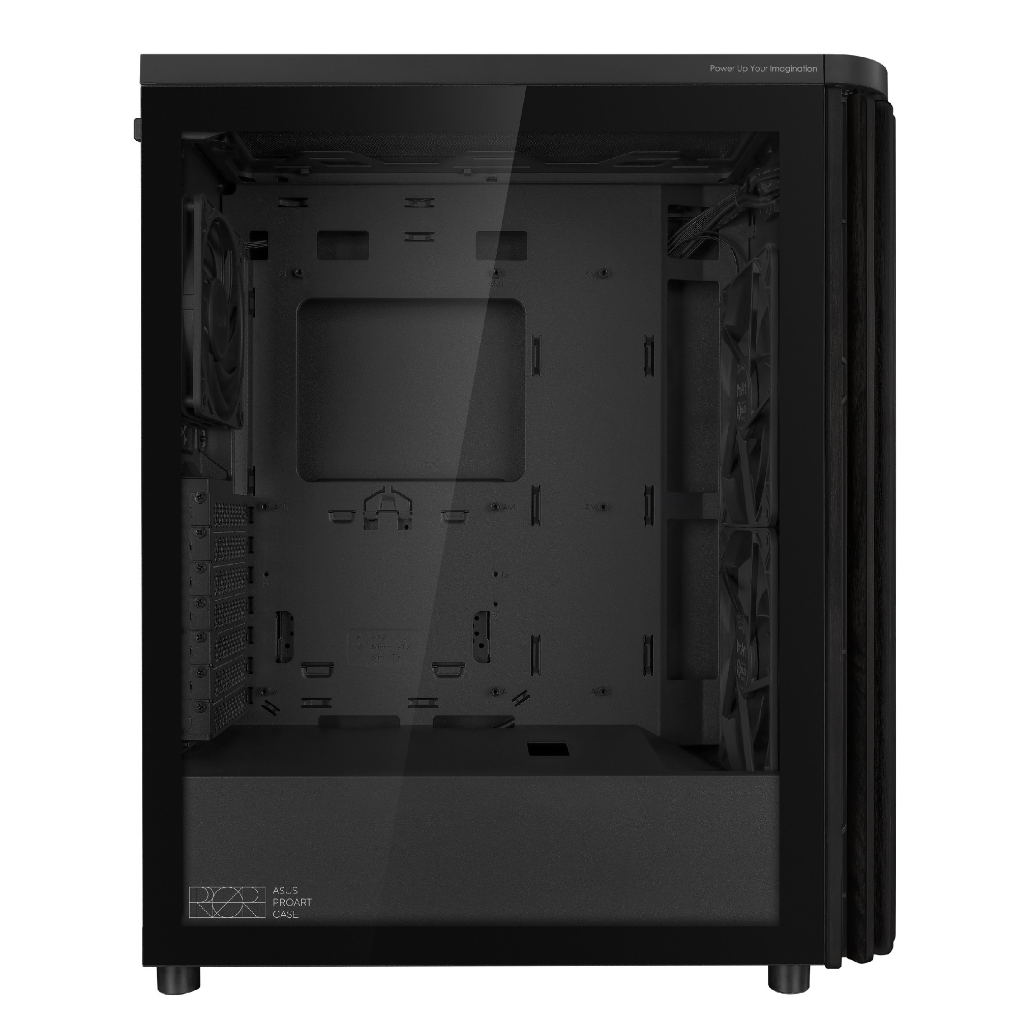 Carcasa ASUS ProArt PA401 Wood Edition/ no PSU / 2x160mm, 1x120mm fan/ ATX/ Black photo 7