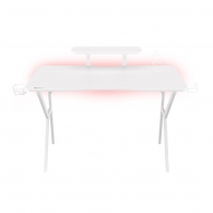 Masa gaming  Genesis Desk Gaming Holm 320, RGB White (Organizer, Wireless Charger, Multiple holder, USB Hub, Remote Controller, 120x60x75cm) thumbnav 1